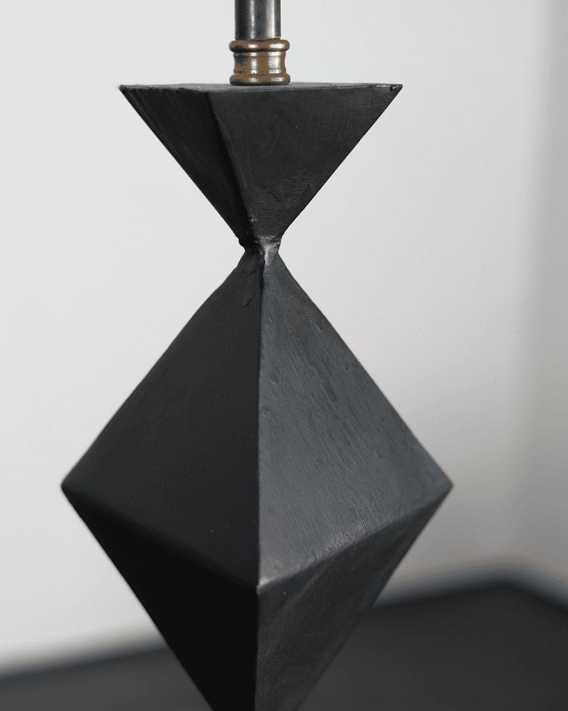 C.1950s Oversized Artist Made Geometric Table Lamp