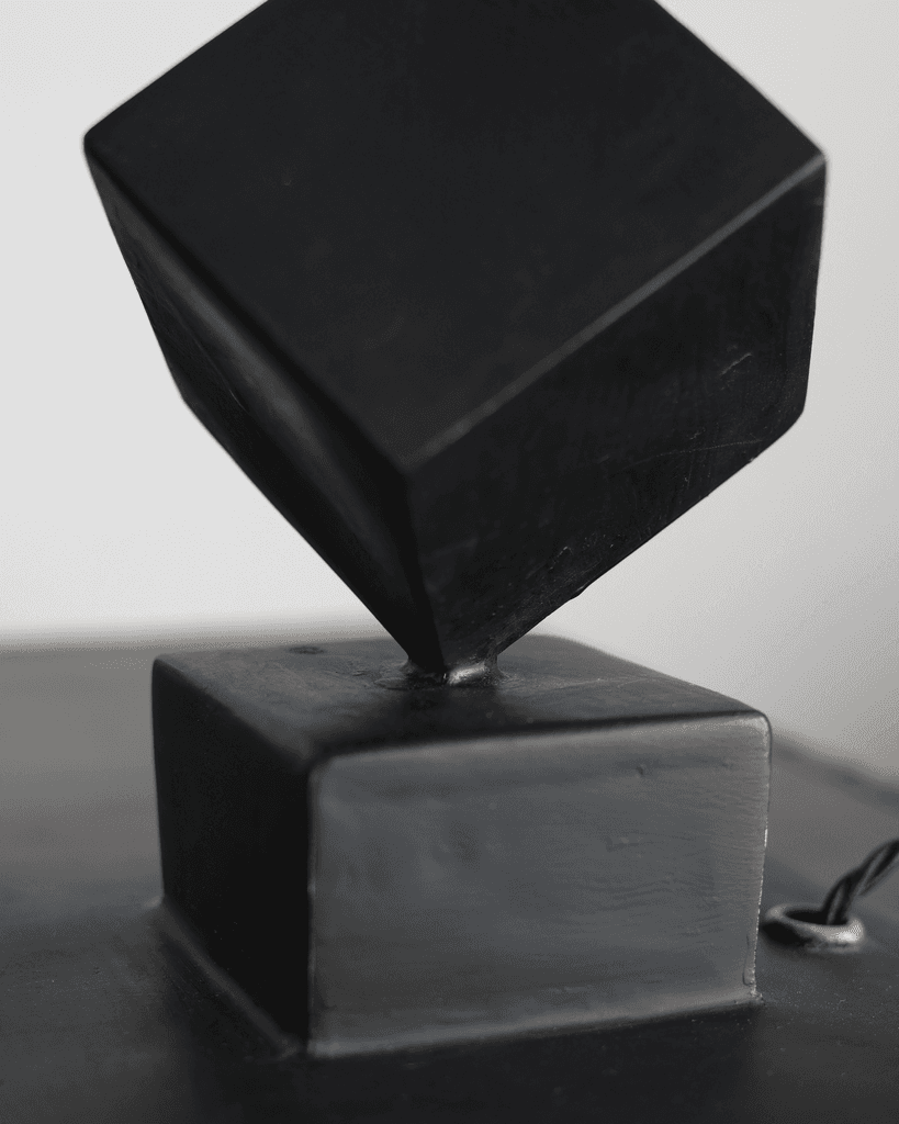 C.1950s Oversized Artist Made Geometric Table Lamp