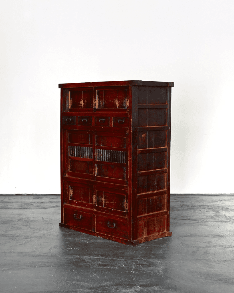 Tall Early Meiji Period Japanese Tansu Cabinet