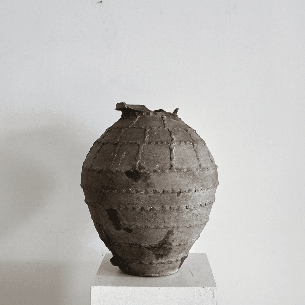 18Th C. Black Terracotta Portuguese Vessel