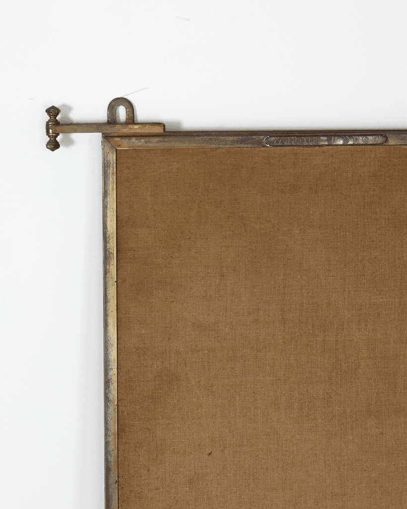 A Large 1930s Brass Triptych Mirror By Brut Of Paris