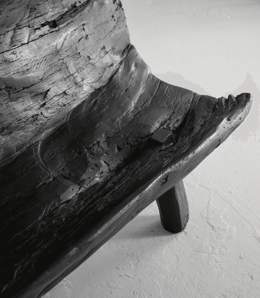 Exceptionally Rare Early 19th Century Iberian Dug-Out Bench