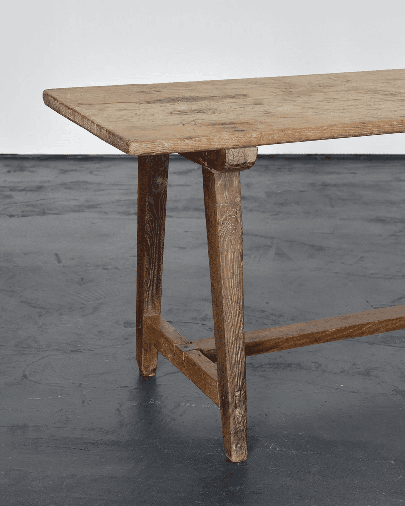 Primitive Bleached-Out Portuguese Early 19Th C. Console/Side Table