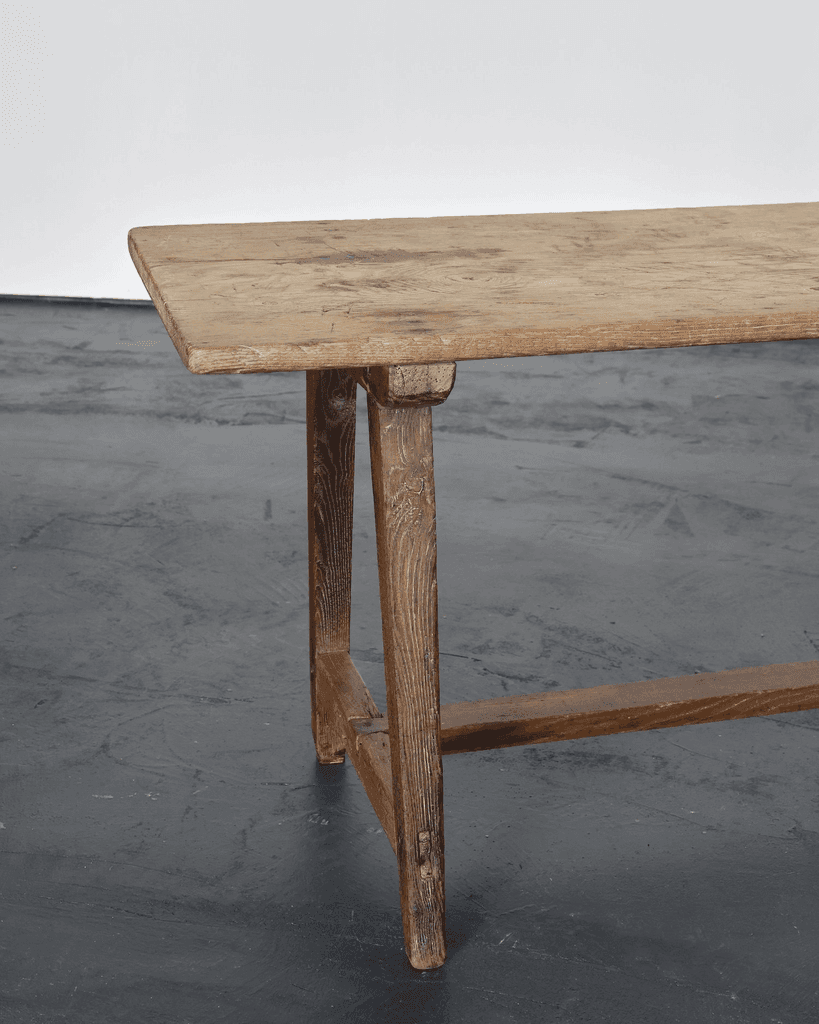 Primitive Bleached-Out Portuguese Early 19Th C. Console/Side Table