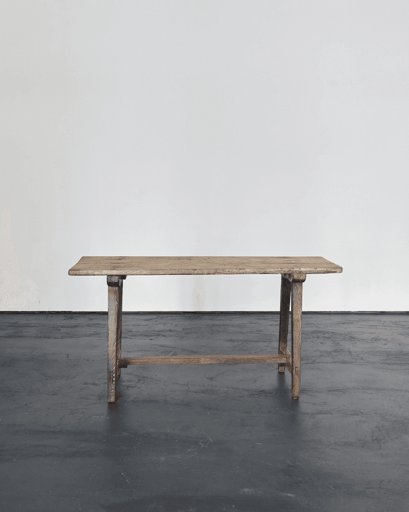 Primitive Bleached-Out Portuguese Early 19Th C. Console/Side Table