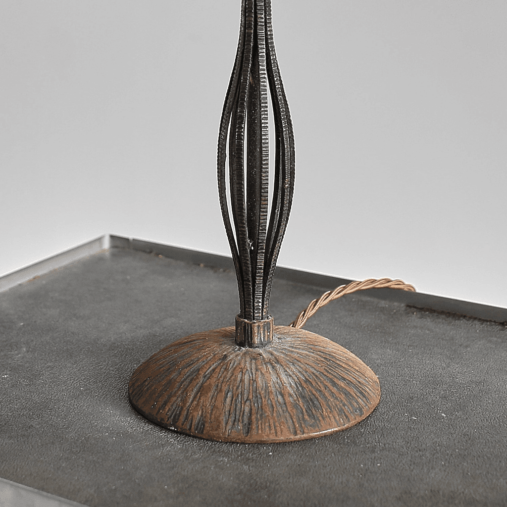 French Art Deco Bent Iron Table Lamp