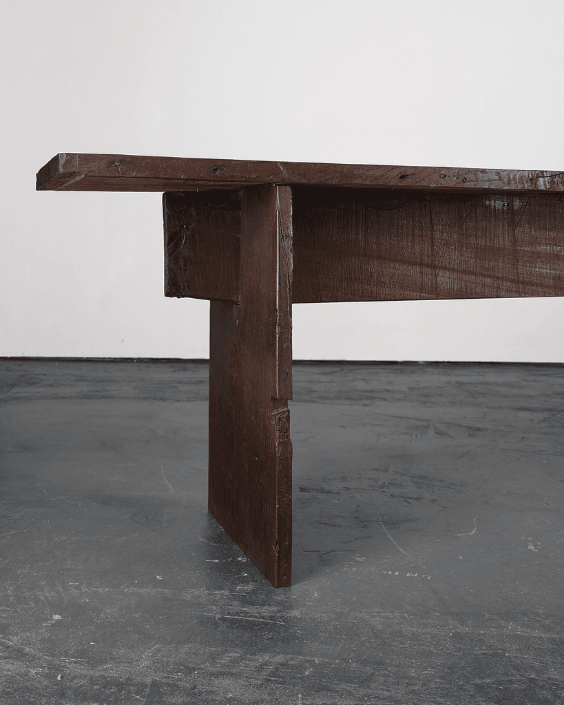Long Primitive Console Table In 18th C. Portuguese Chestnut