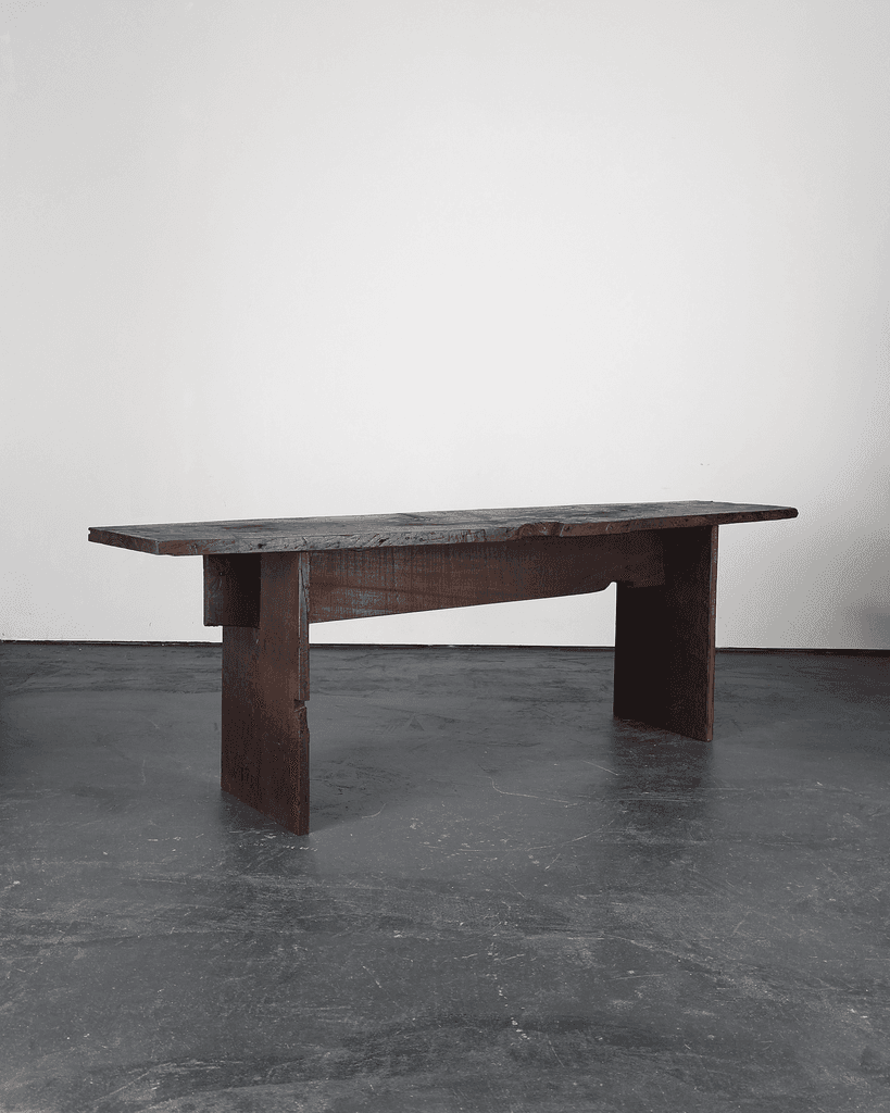 Long Primitive Console Table In 18th C. Portuguese Chestnut