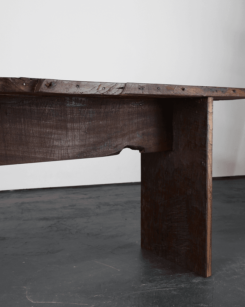 Long Primitive Console Table In 18th C. Portuguese Chestnut