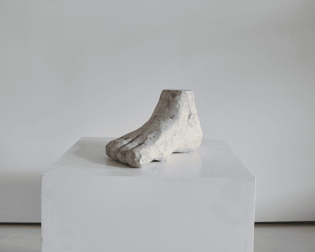 Large Sculptural Carved Stone Foot
