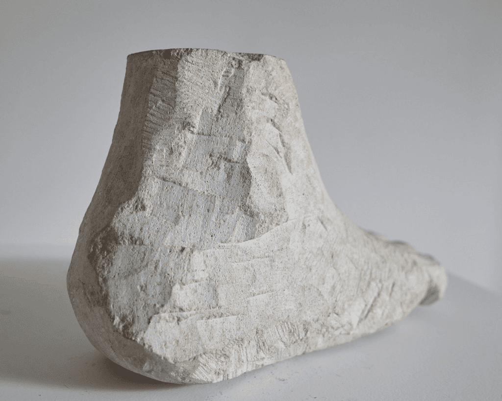 Large Sculptural Carved Stone Foot