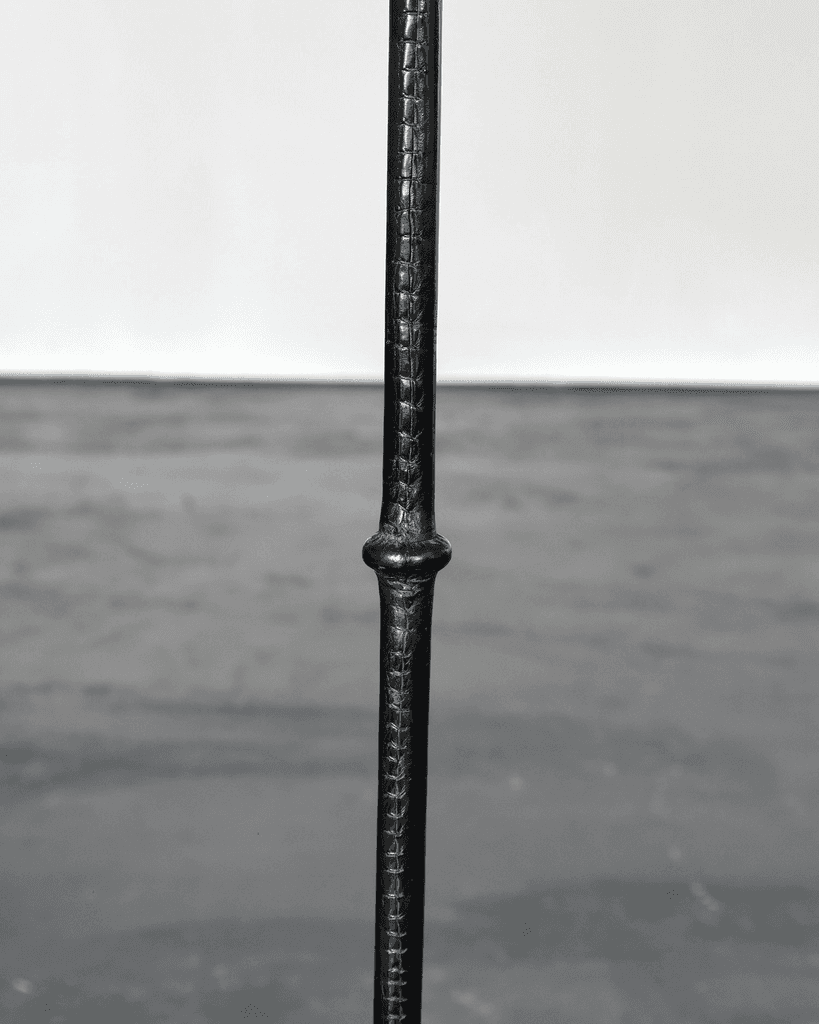 Original Black Leather Valenti Standard Lamp