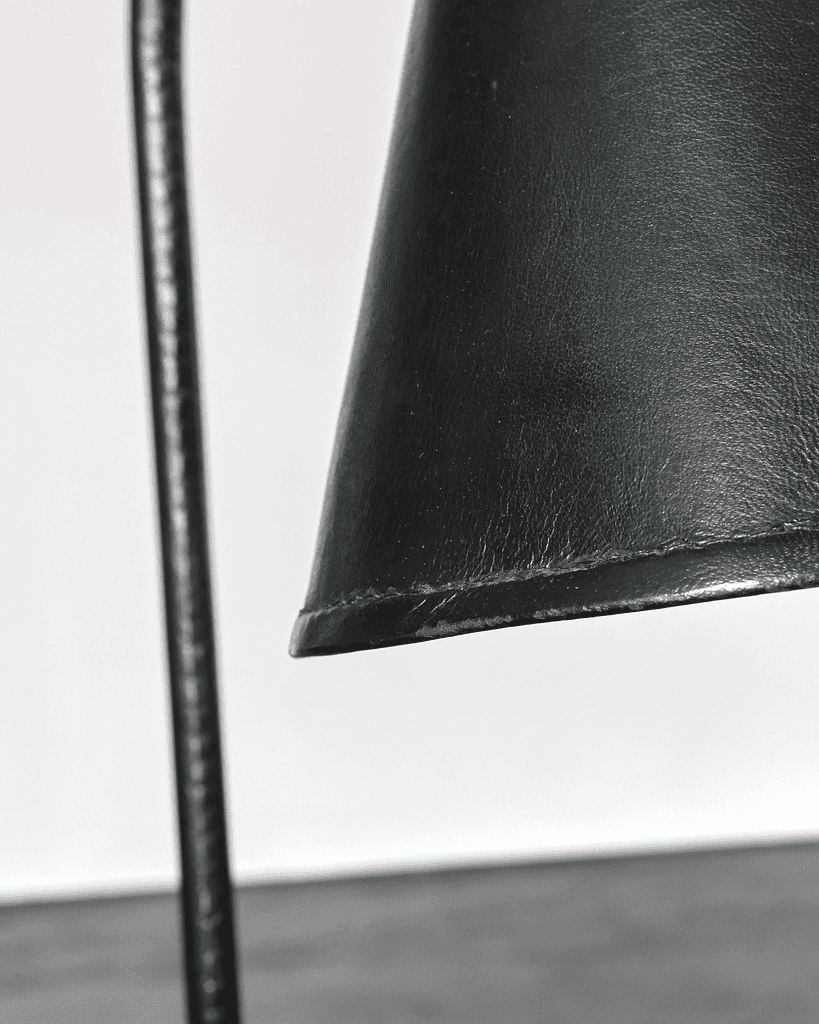 Original Black Leather Valenti Standard Lamp