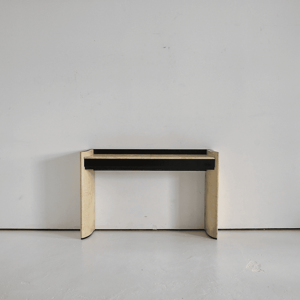 50s Italian Curved Vellum Console
