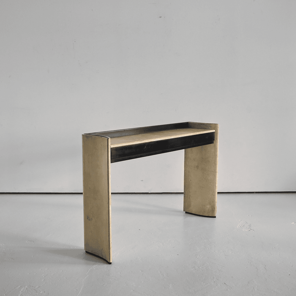 50s Italian Curved Vellum Console