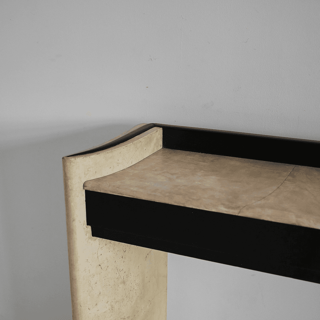 50s Italian Curved Vellum Console