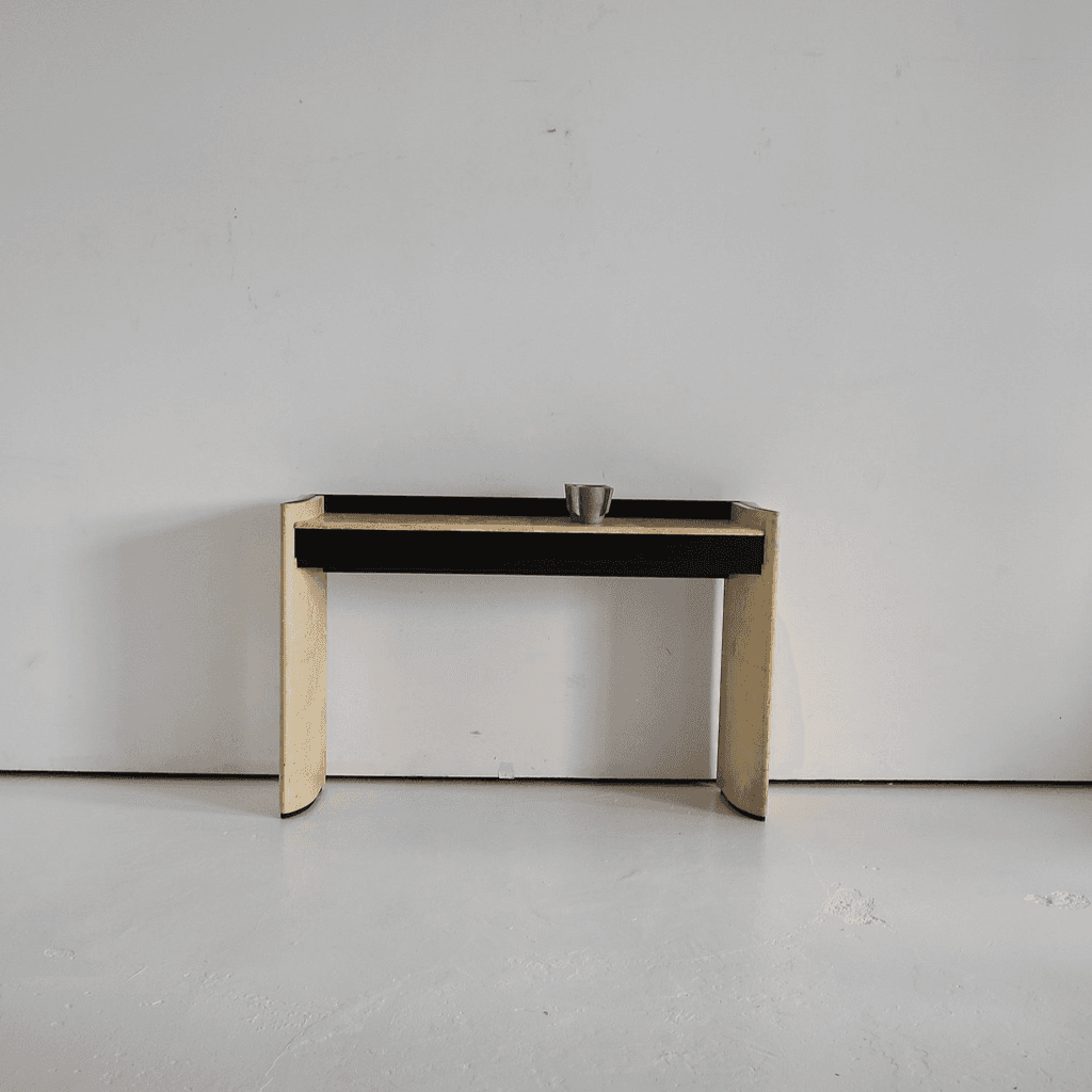 50s Italian Curved Vellum Console