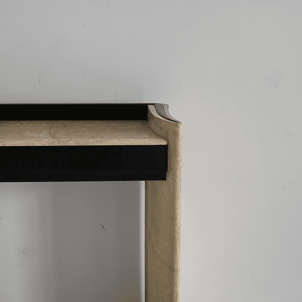 50s Italian Curved Vellum Console