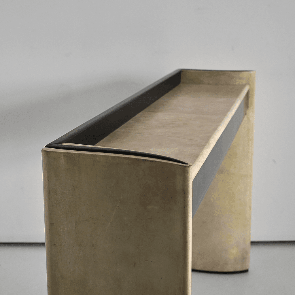 50s Italian Curved Vellum Console