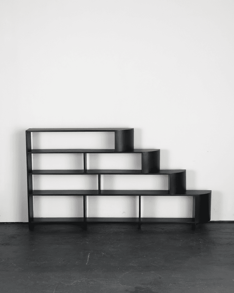 Unique British Modernist/Deco C.1930s Ebonised Shelving System