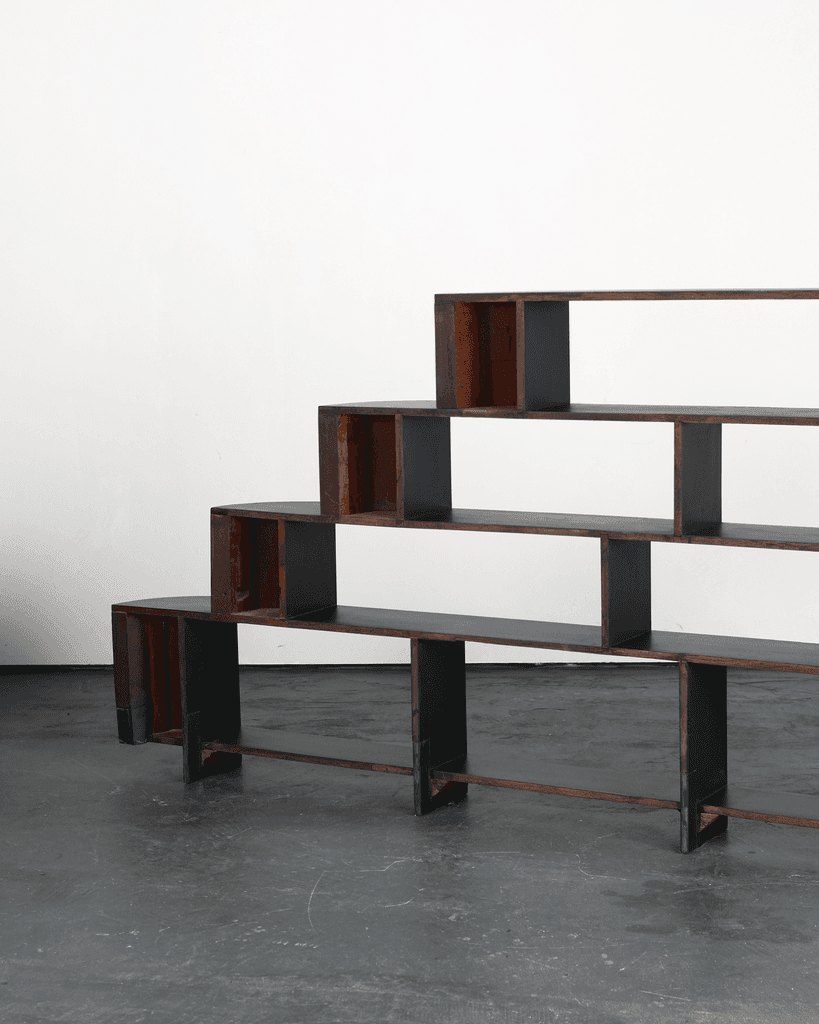 Unique British Modernist/Deco C.1930s Ebonised Shelving System