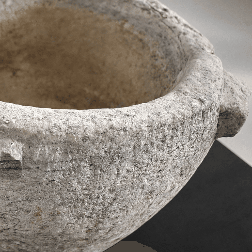 Primitive XXL 16th C. Spanish Marble Mortar