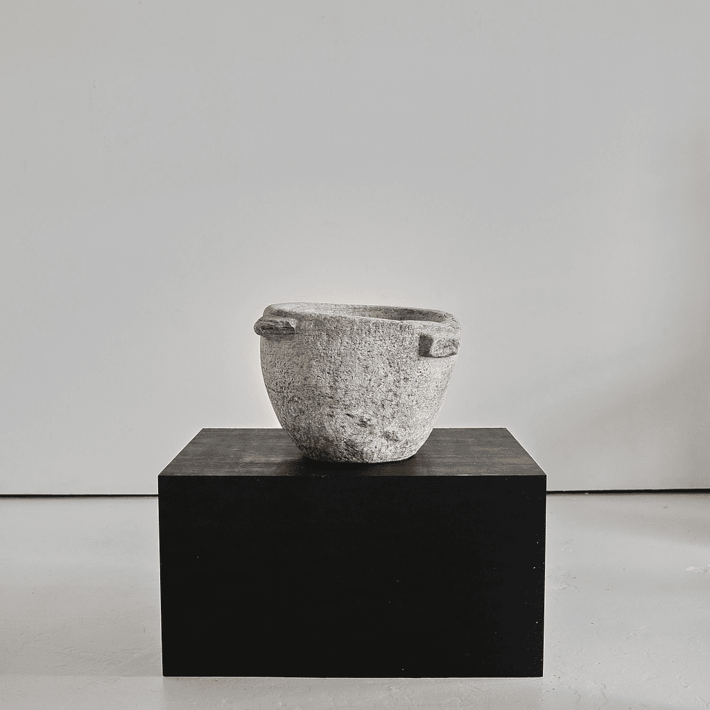 Primitive XXL 16th C. Spanish Marble Mortar