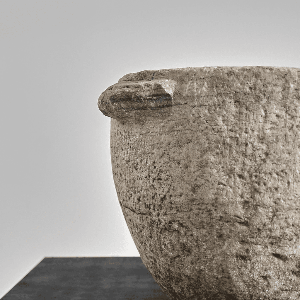 Primitive XXL 16th C. Spanish Marble Mortar