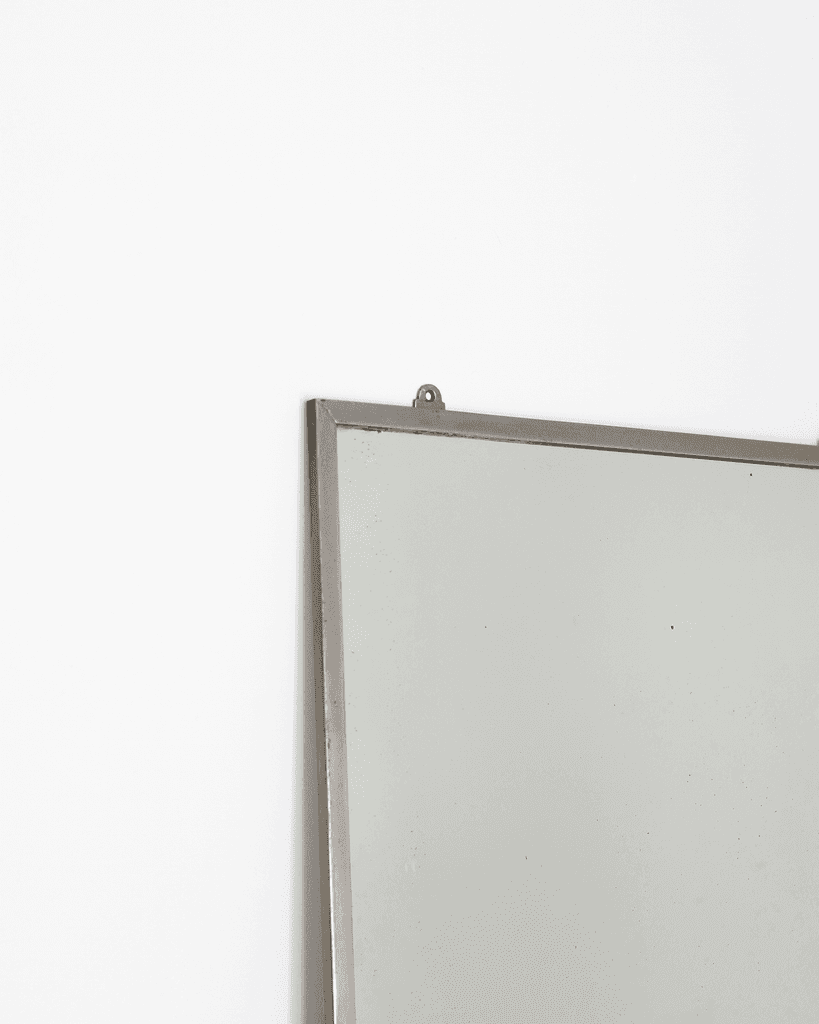 Parisian C.1920s Nickel Plated Brass Outfitters Mirror