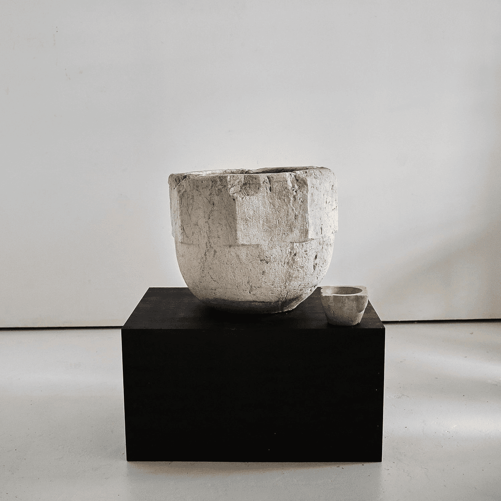 Monumental 17th C. Venetian Carved Stone Mortar