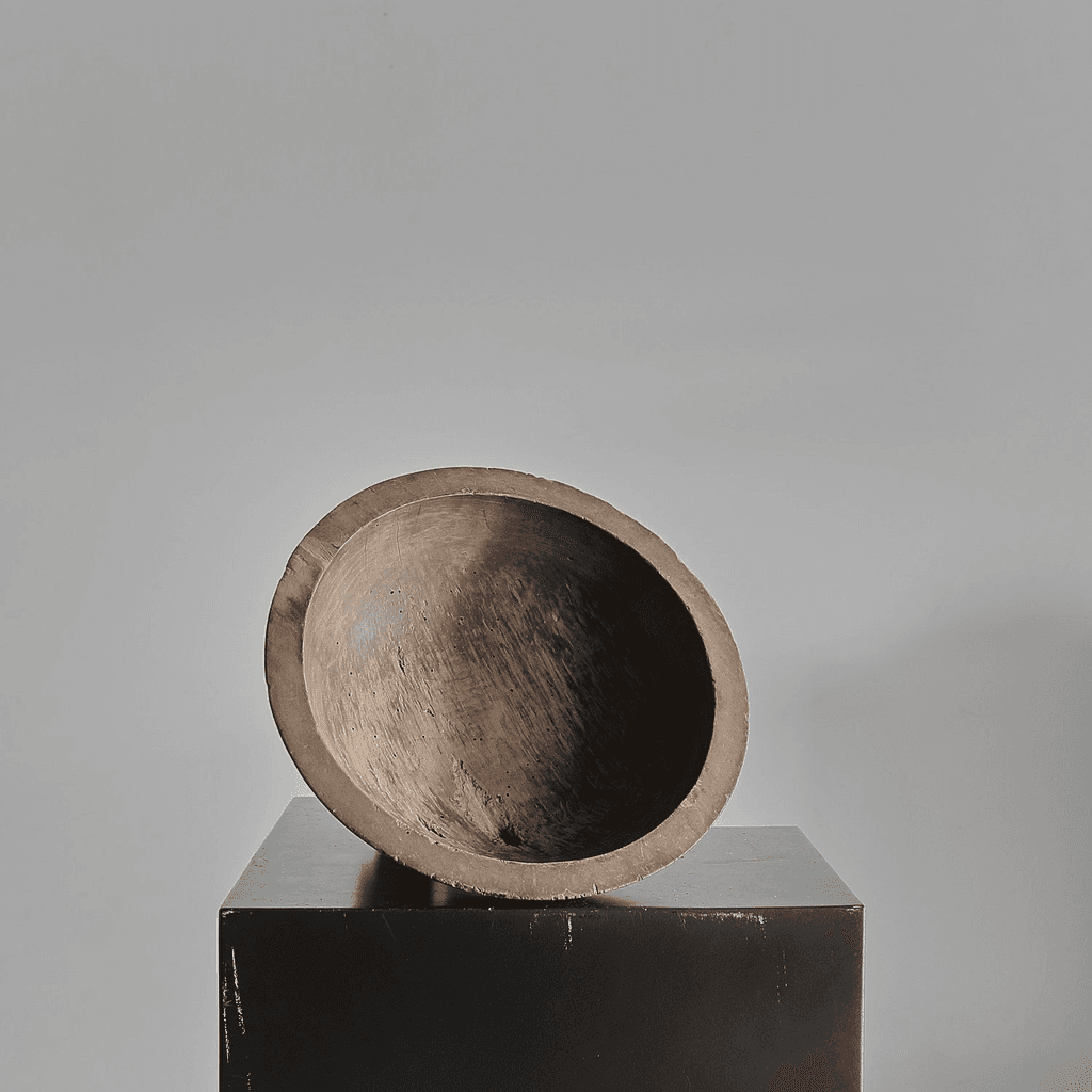 Primitive Carved Cedar Japanese Bowl (2)