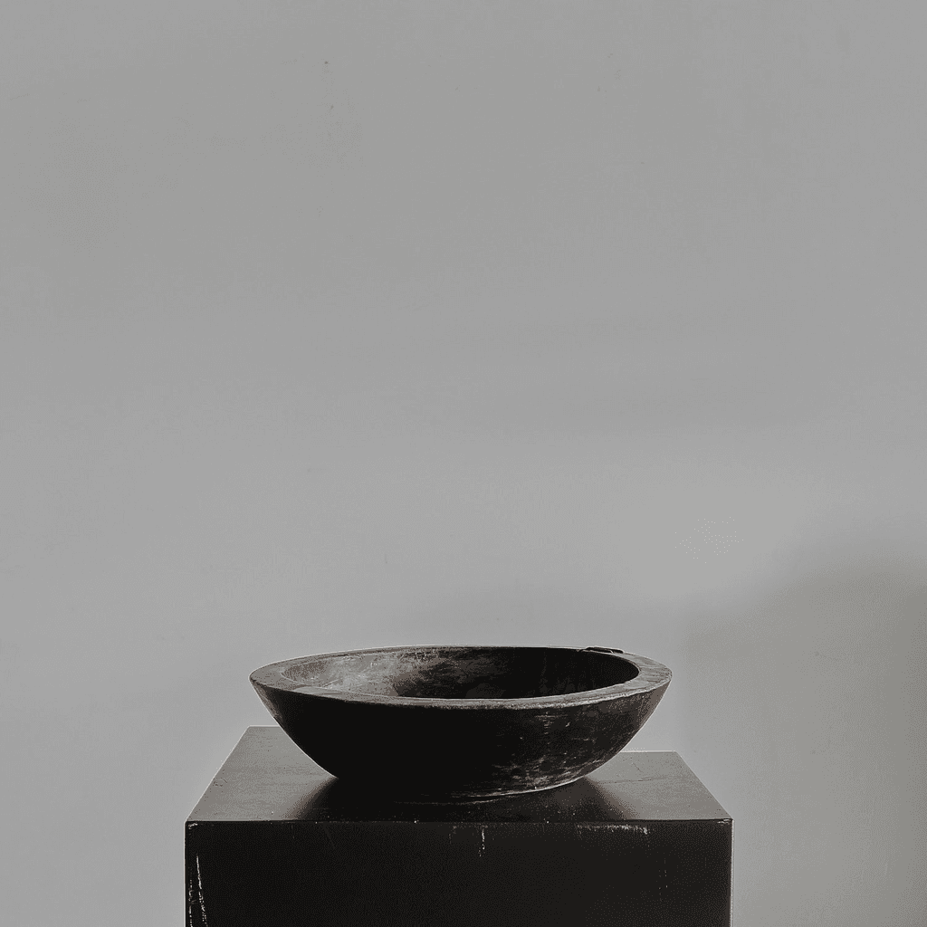 Primitive Carved Cedar Japanese Bowl (2)