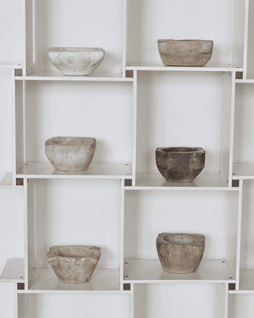 Collection Of 28 Carved Marble & Stone Mortars From Catalonia & Spain