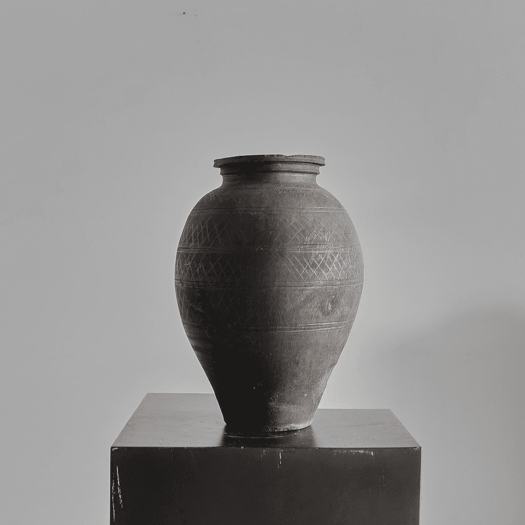 19Th C. Black Terracotta Portuguese Vessel