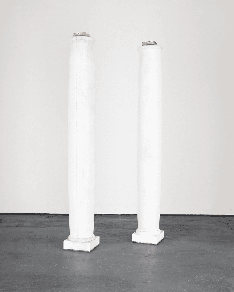 Pair Of Solid Pine Portuguese Columns