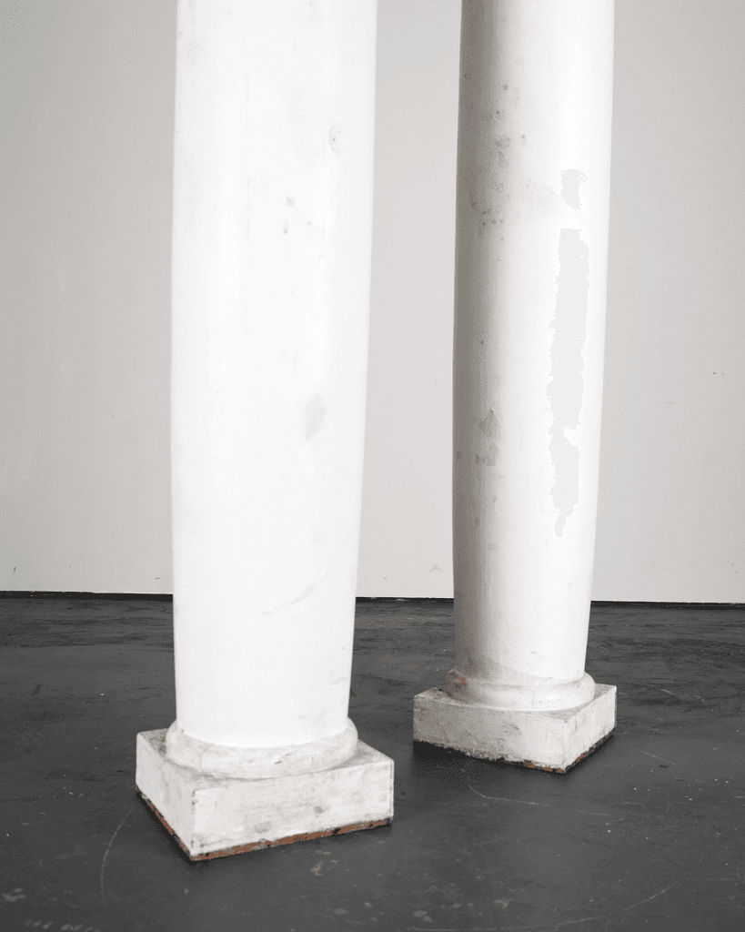 Pair Of Solid Pine Portuguese Columns