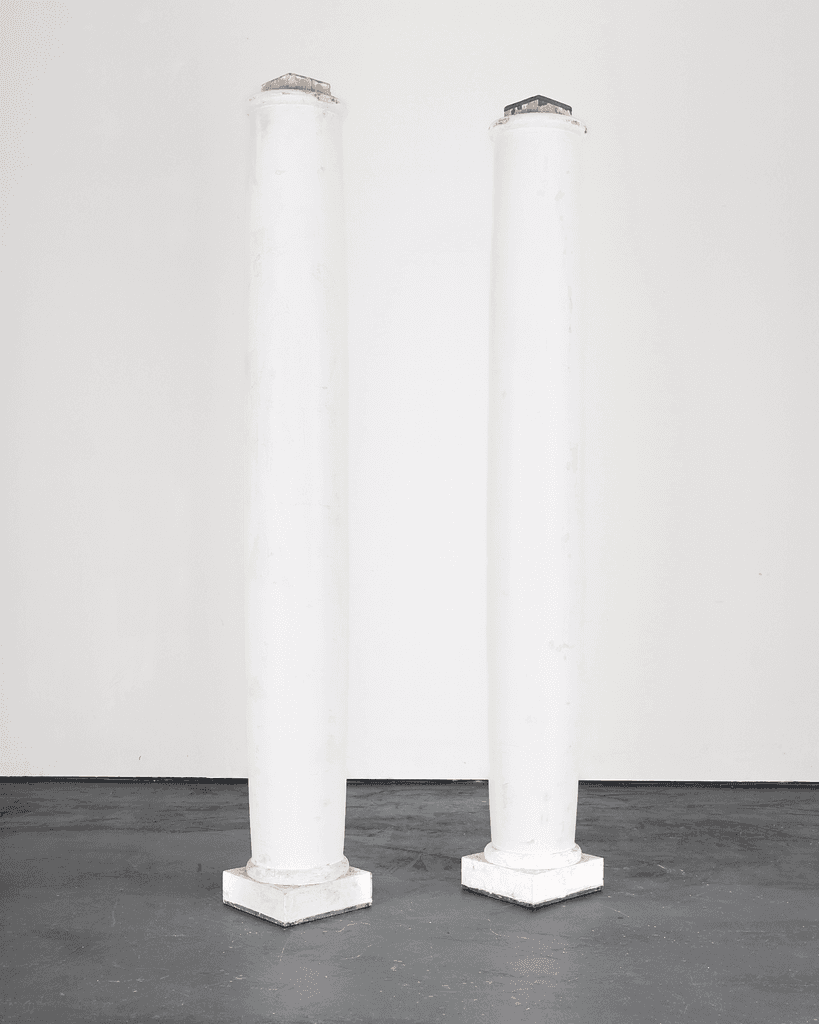 Pair Of Solid Pine Portuguese Columns