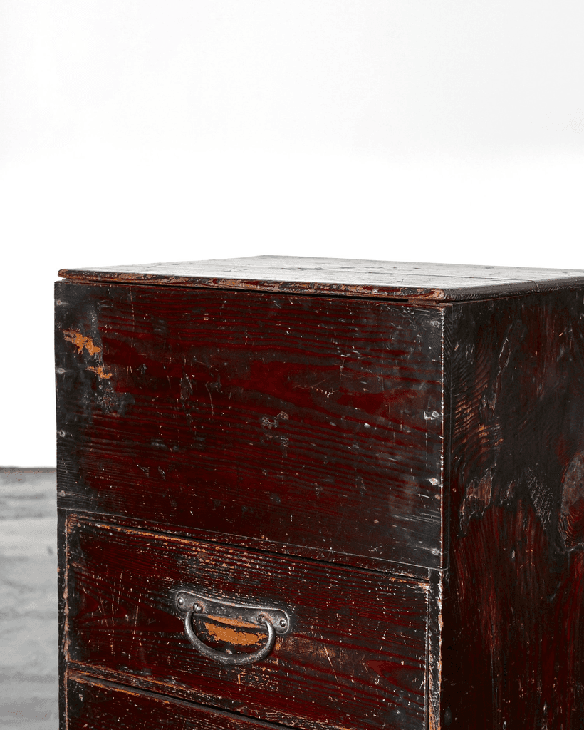 Unusual Tall Meiji Period Japanese Tansu