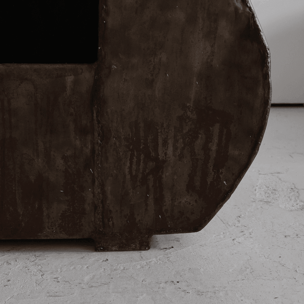 Sculptural 1970s Oversized Metal Club Chair