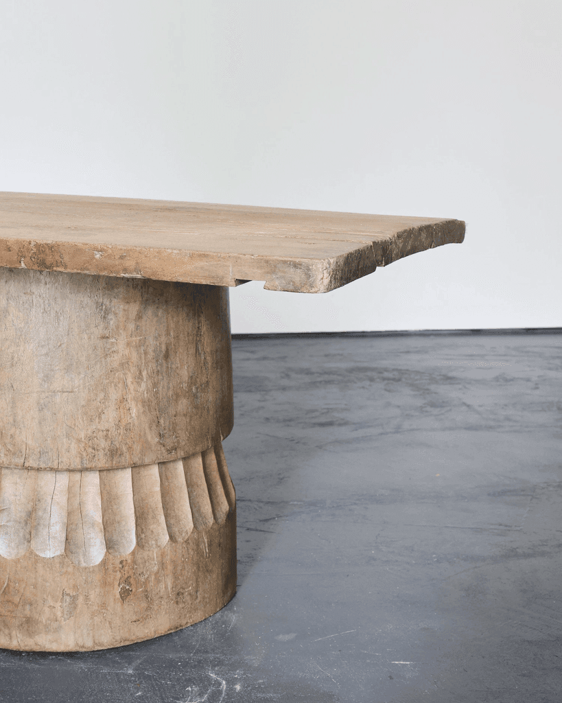 Large Dug Out Japanese Cedar Coffee/Sofa Table (3)