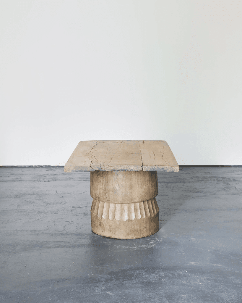 Large Dug Out Japanese Cedar Coffee/Sofa Table (3)