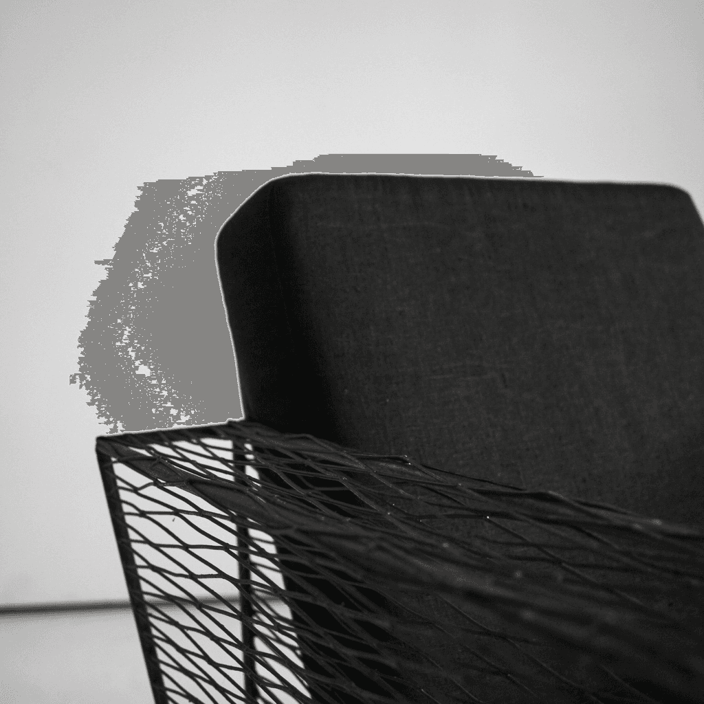 Pair Of French Modernist Metal Upholstered Armchairs