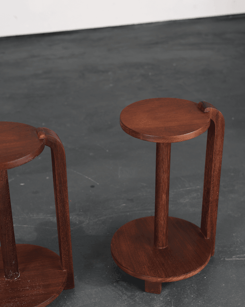 Pair of C.1940s French Modernist Side/Bedside Tables