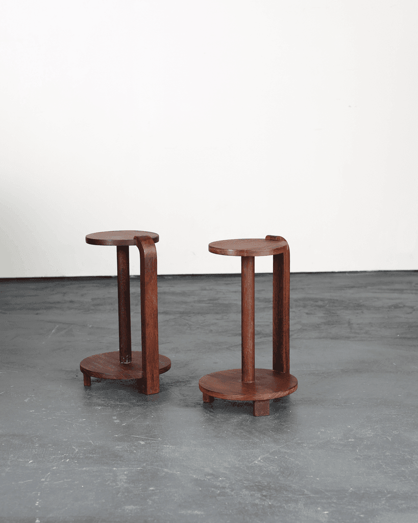 Pair of C.1940s French Modernist Side/Bedside Tables