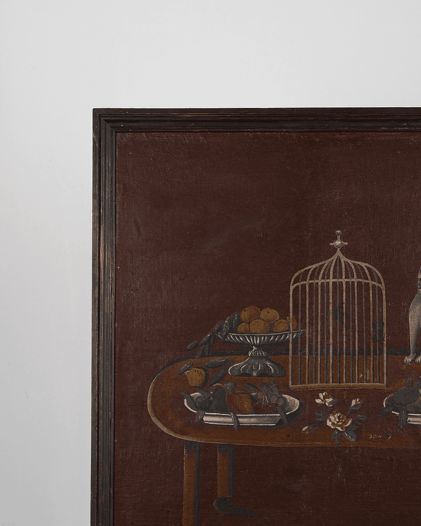 Large Late 19th C. Naive French Oil On Canvas