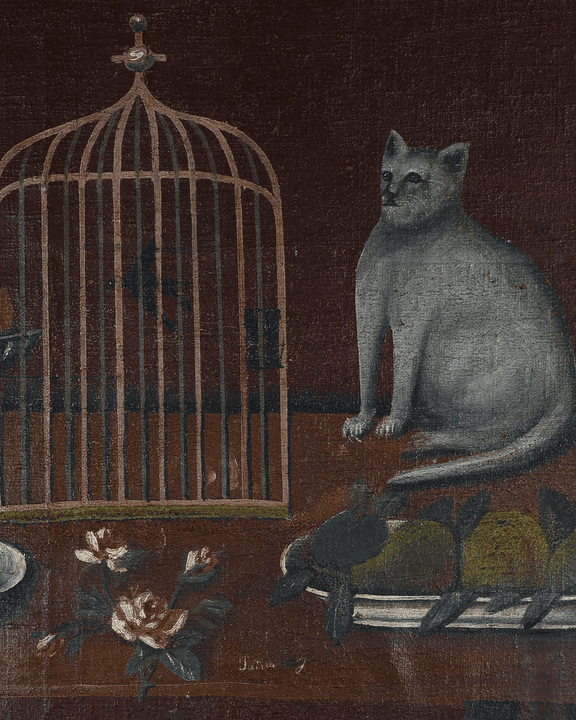 Large Late 19th C. Naive French Oil On Canvas