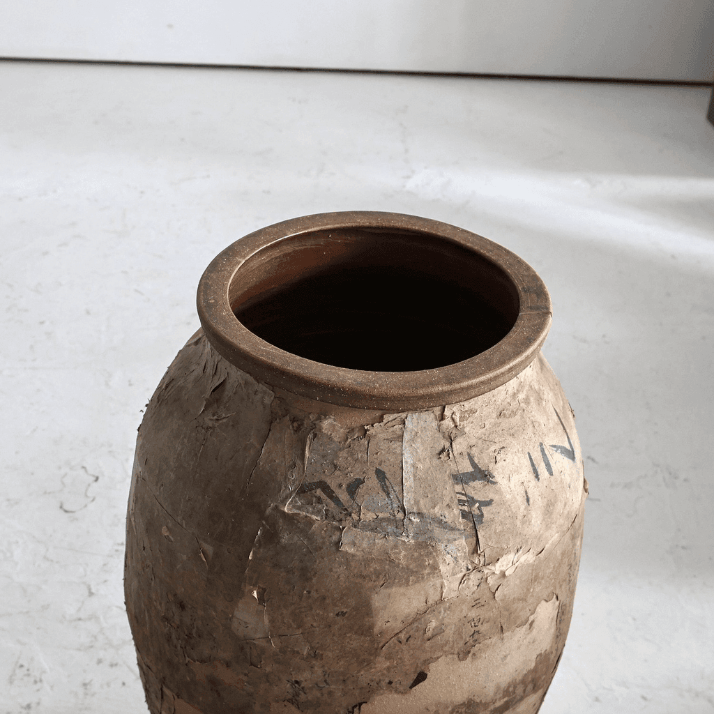 Large Paper Covered Wabi Sabi Early 19Th C. Japanese Vessel (2)