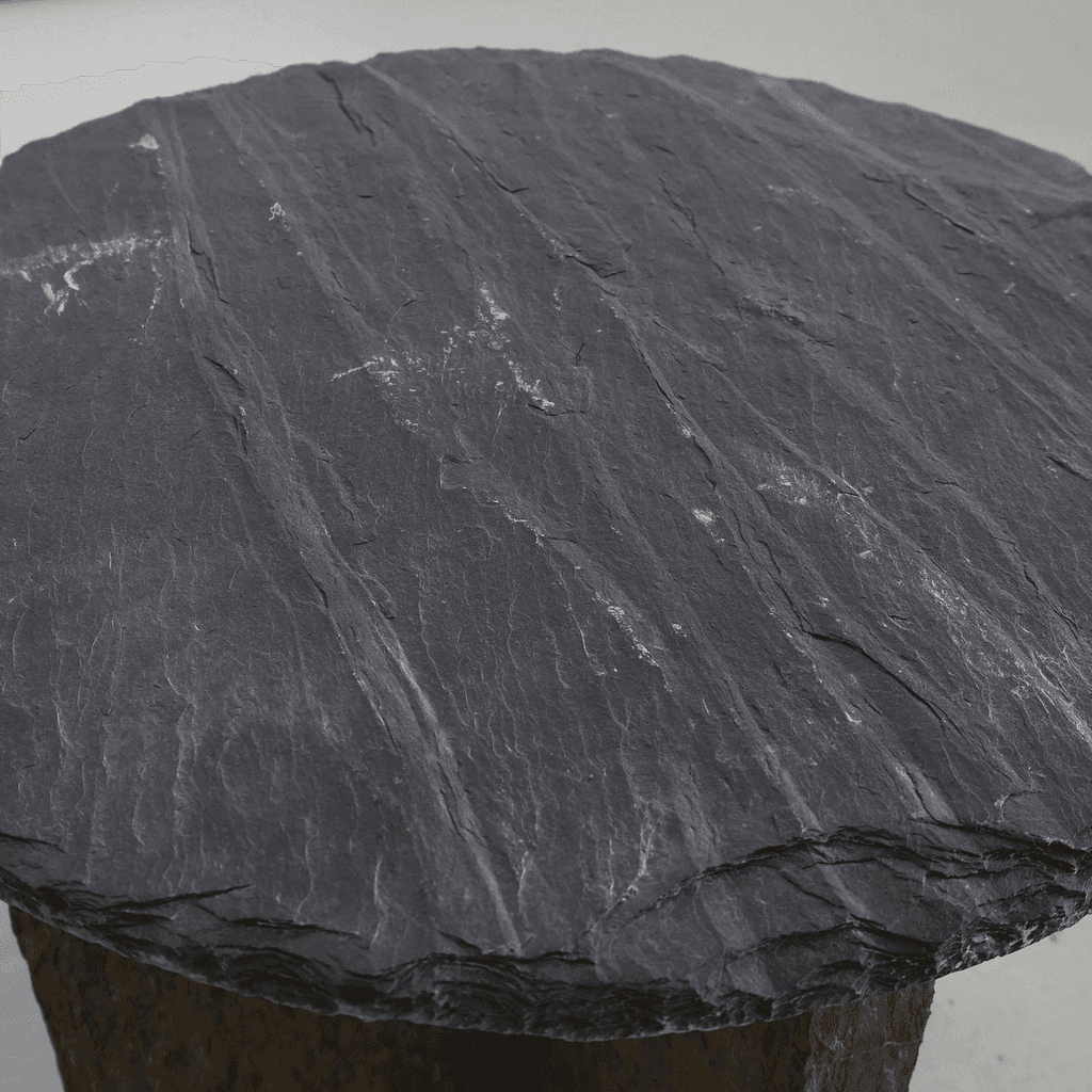 A Pair Of Riven Slate Low Side Tables