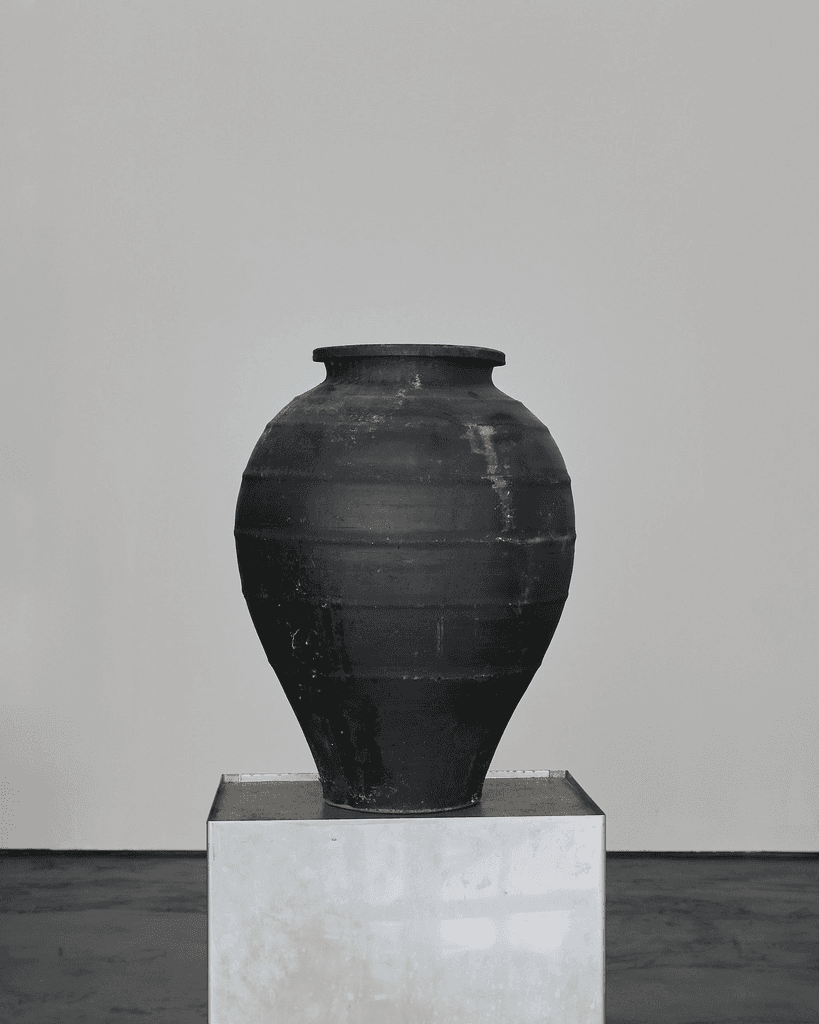 19Th C. Black Terracotta Portuguese Vessel