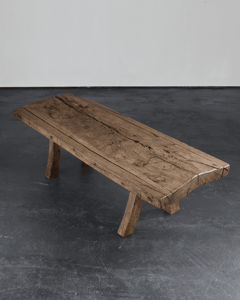 Primitive Early 19th C. Catalan Pig Bench